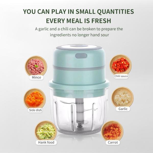 94*94*118MM USB Charging Blenders Electric Food Chopper for Home Kitchen Slicing