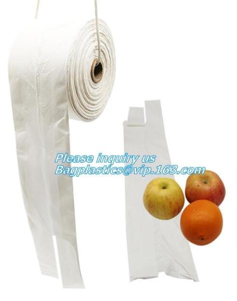 Biodegradable Plastic T Shirt Food Bag Compostable Vest Carrier Shopping Bag, Compost Home ASTM D6400 Biodegradable Tran