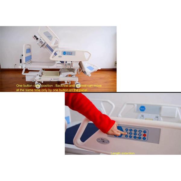 Remote Control Hospital Electric Beds , Large Size Hospital Emergency Bed