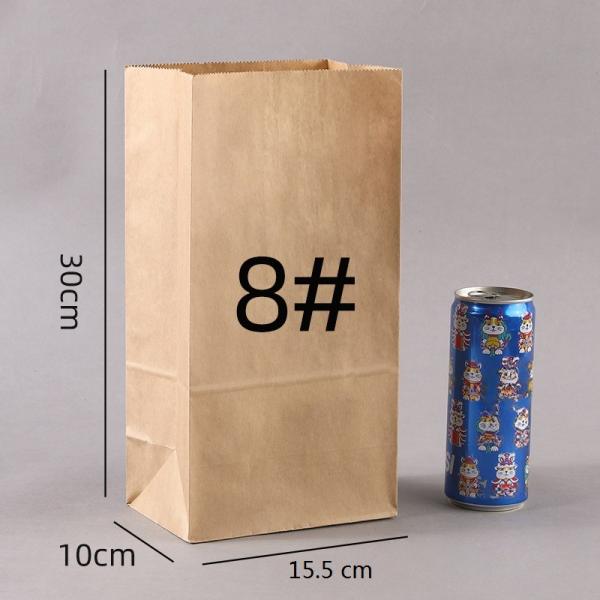 Customized Biodegradable Kraft Paper Bag for Seasonal French Baguette Bread Packaging