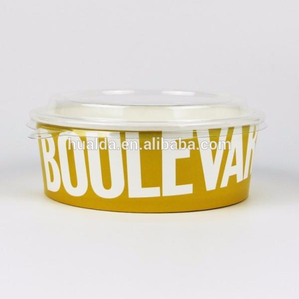 China cheap takeaway paper food bowl with plastic lid