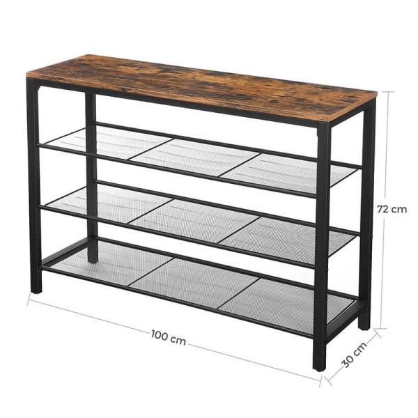 Industrial Shoe Rack for Sale, Particleboard Shoe Rack, Shoe Storage Furniture, Hallway Furniture, LBS14BX