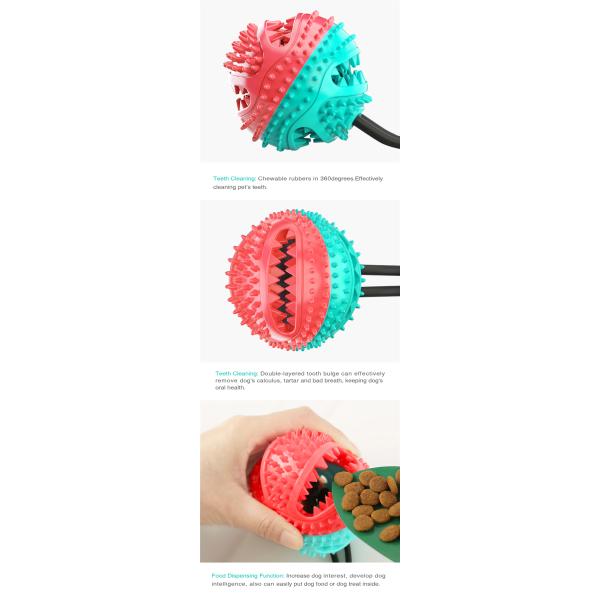 Wholesale Rubber Indestructible Treat Dispensing Ball Interactive Pet Ball Chew Dog Toy