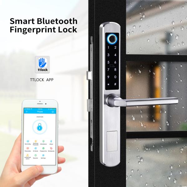 4.5V TTlock Smart Lock Smart Fingerprint Door Lock For Sliding Door
