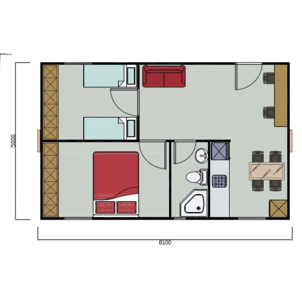 Anti Fire Expandable Container Homes , Sandwich Panel Container Van House