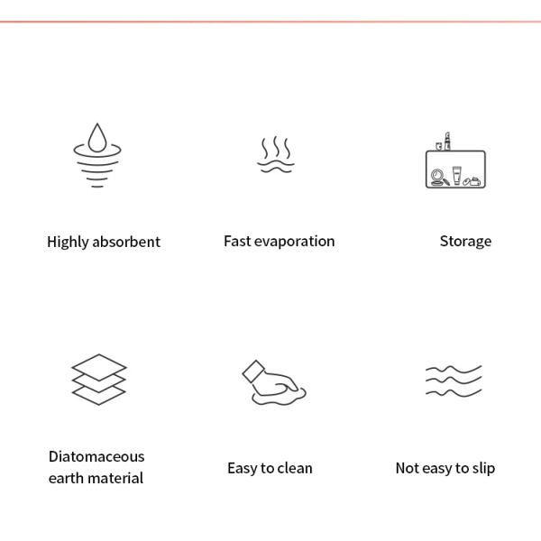 Sustainable Diatomite Toothbrush Cup Coaster for Bathroom Counter Super Absorbent Design