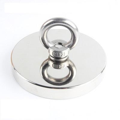 1000 Gauss Magnetic Neodymium Fishing Magnet With Eyebolt For Salvage