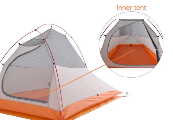 2 Men 3-4 Season 4 Lbs 20D Lightweight Waterproof Dome Backpacking Tent For Camping Hiking Climbing Travel
