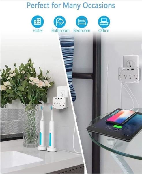Miniature Wall Outlet Hidden Camera Wifi Charger Hidden Camera White