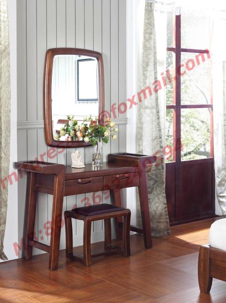 Modern Solid Wooden Dresser with Mirror in Luxury Bedroom Furniture