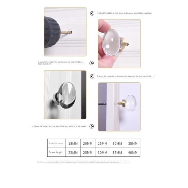 Modern Luxury French Crystal Single-Hole Brass Door Handle Pull for Dresser for Bedroom Use