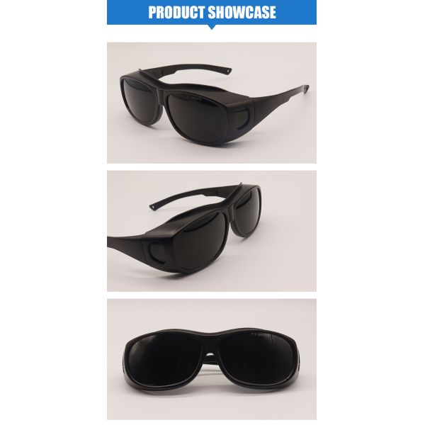 Safety Wrap-Around Welding Lens Shade 5 6-12 Anti-Scratch UV Laser Protective Welding Glasses Compact Cutting Grinding Goggles