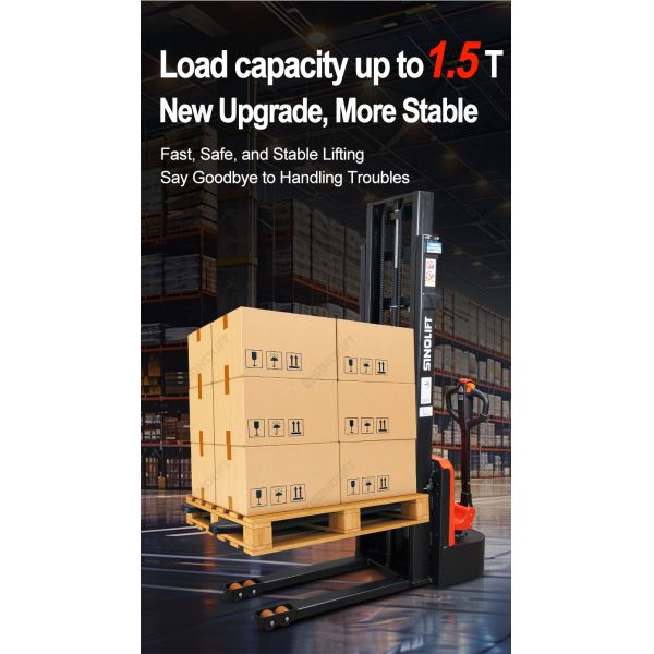 Model QDA15EL03 1.5 Ton Strong Capacity Walkie Fully Electric Stacker