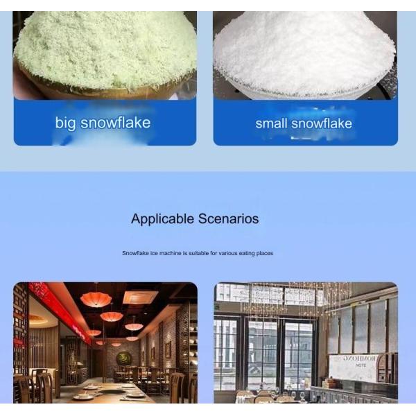 18.5 KG Commercial Snowflake Ice Maker Machine with 60/160kg Production Capacity