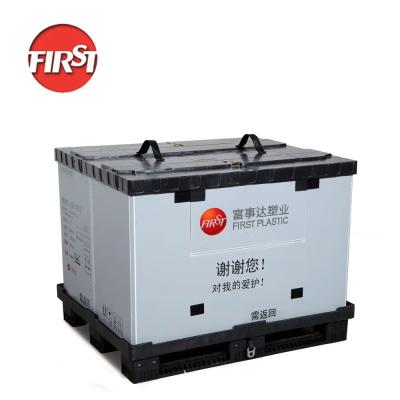 Foldable Plastic Pallet Container For Space Saving And Eco Friendly Packaging And Storage