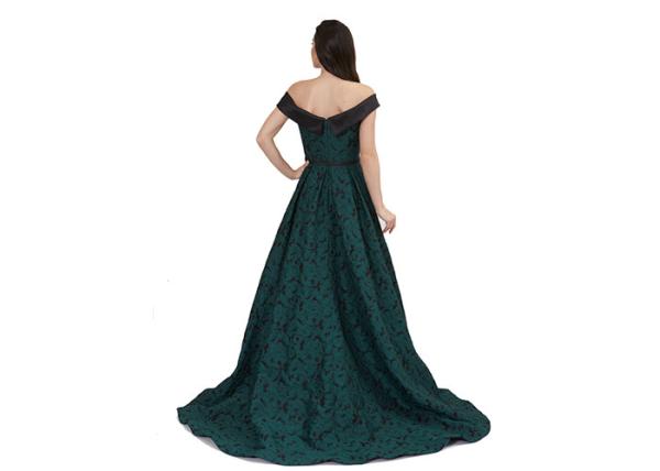 Elegant Greene Vening Dresses For Women / V Neck Long Muslim Formal Dress