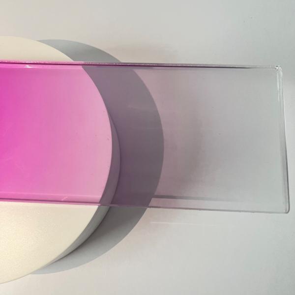 White Purple Gradient Glass Laminated Stained Fused Art Glass