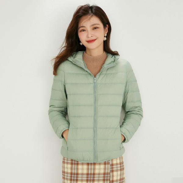 Plus Size Hooded Premium 90% White Duck Down women's jackets & Coats Zip Up Light Outwear Winter