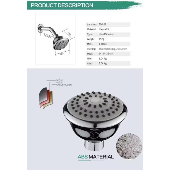 High Water Pressure Hand Shower for ABS Bathroom Accessories Lizhen-Hwa.Eng 5 Functions
