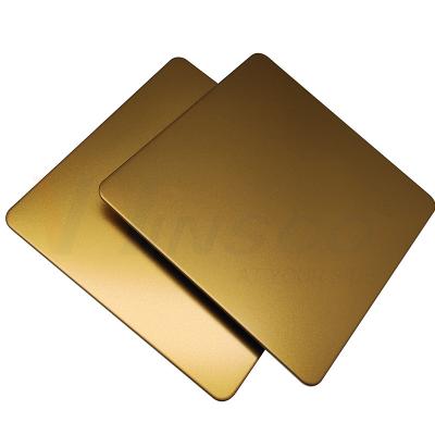 SS 201 304 316 Bead Blasted Stainless Steel Sheet Titanium Gold Cold Rolled