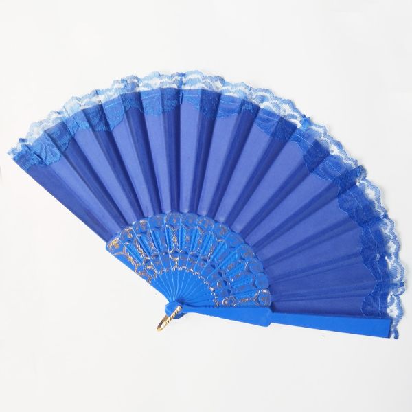 Wholesale Festival Party Performance Dance Lace Fan Wedding Gift Lace Plastic Fan