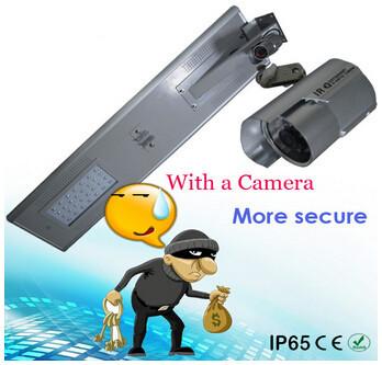 20W Integrated Solar Street Light with Camera -Sunpower solar cell IP65
