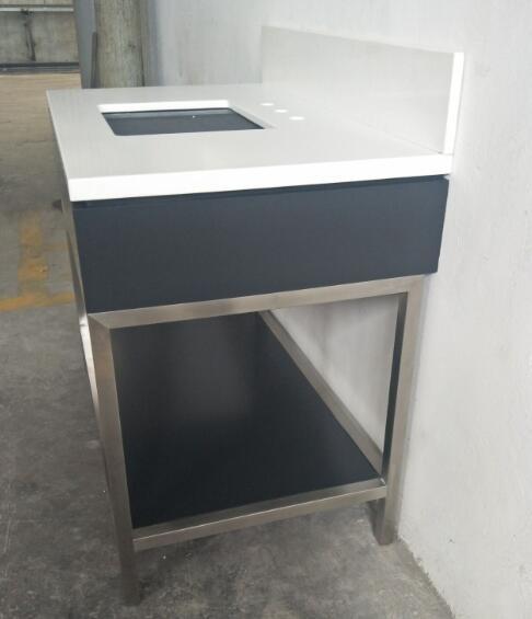 Bathroom Floating Bathroom Cabinets Metal Bar Luxury Furniture , Modern Style