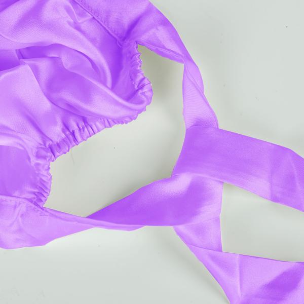 Long Curly Hair Xl Silk Bonnet , 43cm 22 Momme Night Mulberry Silk Cap Warrens