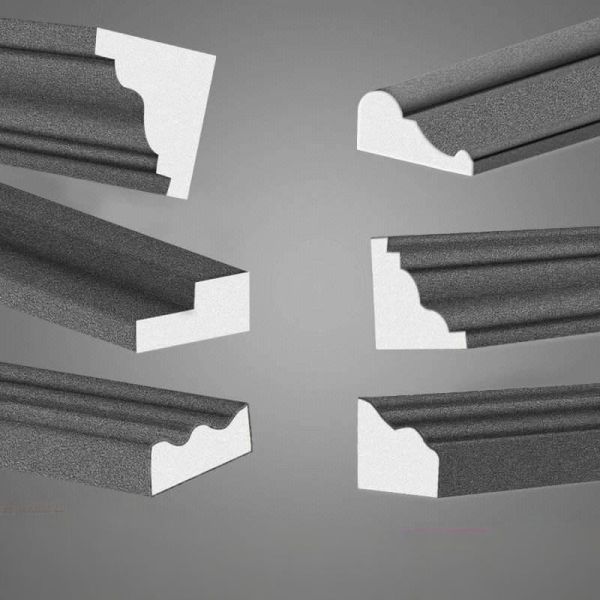 Low Density ISO9001 Eps Foam Trim Window Frame Mouldings Expanded Crown Moulding Lightweight Decoration
