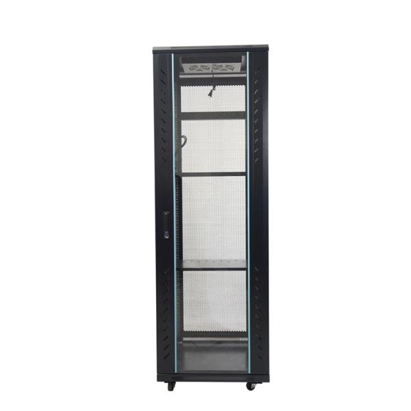 600*600*2000 Size 19 Inch Toughened Glass Door Rack Server with 1.5mm Installation Beam