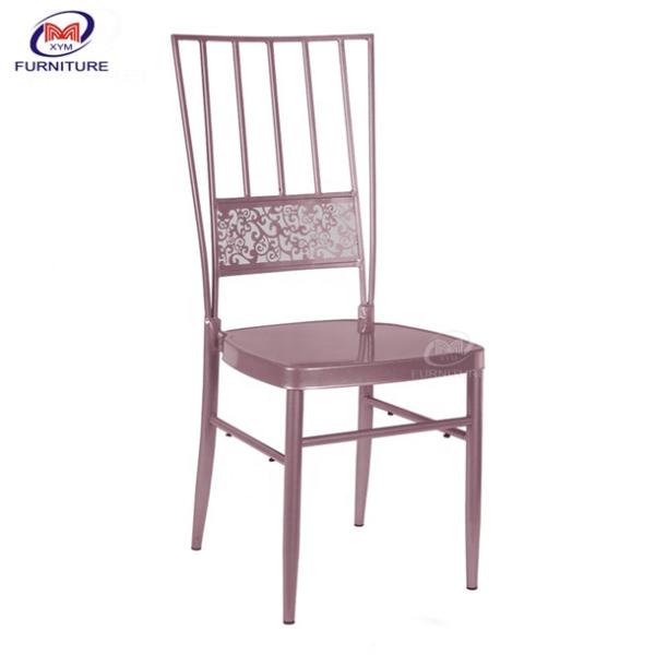 Wedding Party Iron / Aluminum Metal Chiavari Chairs For Rent
