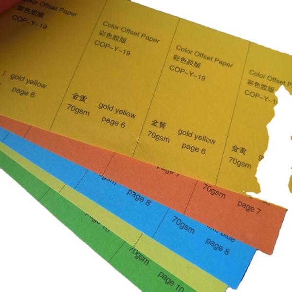 Color Woodfree Offset Printing Paper with PE Coating Material Custom Order Accepted
