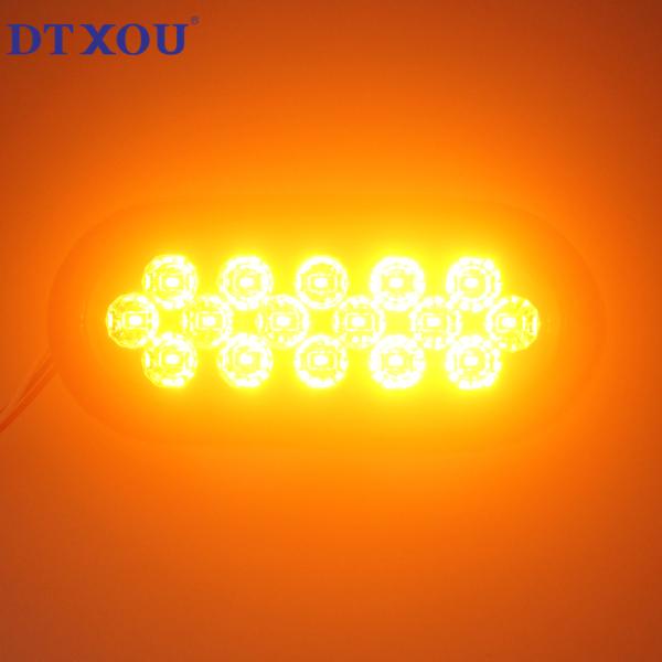 Truck Trailer 6 Inch Oval White Red Yellow Cargo Light for 12V Truck External Lights