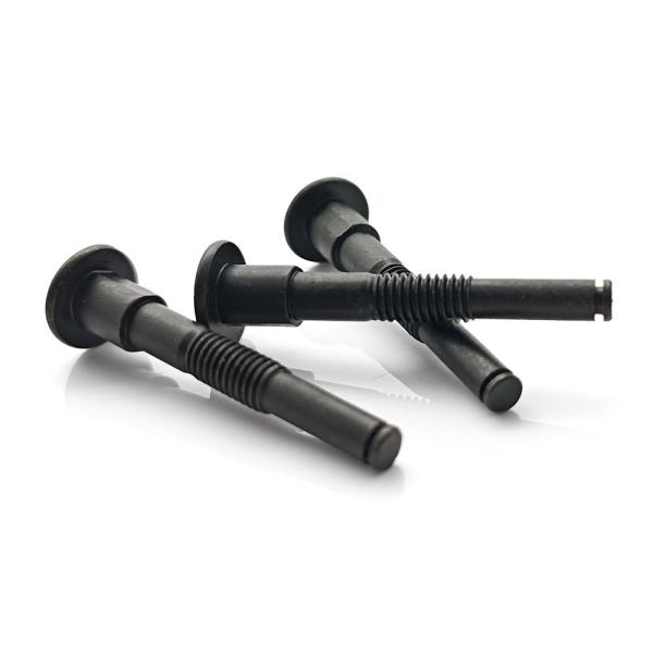 Customized Stainless Steel Shoulder Screw With Flat Head And Black Oxide Finish