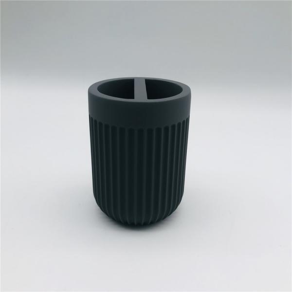 Soft Touch Серой полирезин ванной столешницы с вертикальной полосой