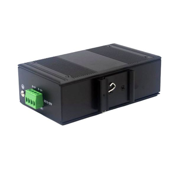 Rugged Industrial Gigabit Switch DIN Rail 2 SC Fiber Ports 2 Port PoE Ethernet