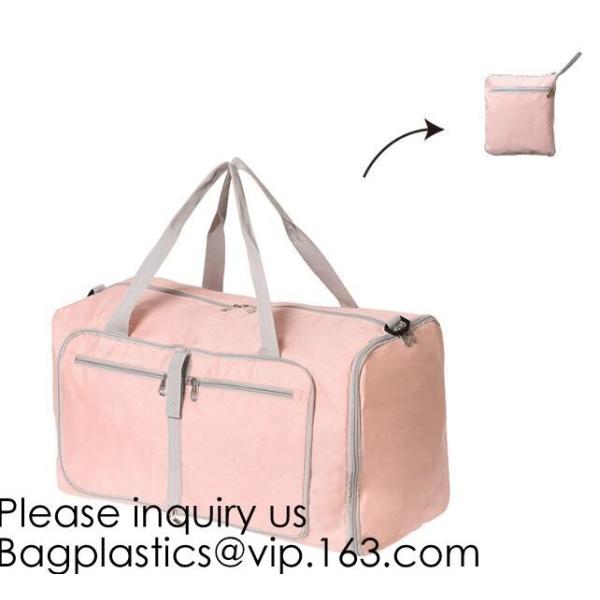 Pink Color Nylon Waterproof Handbag Large Capacity Carry-on Bag Durable Multifunction Bag Portable Women Bag