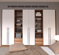 Eco Friendly Swing Door Wardrobe White Cabinet 2 Door For Hanging Clothes