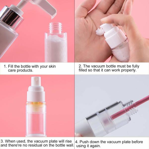 50ml Airless Pump Bottles Cosmetic Packaging No Leakage
