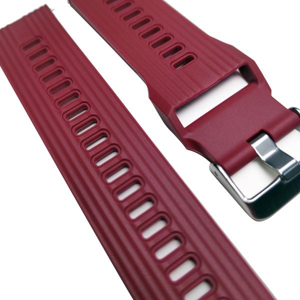 Silicone Men'S 22mm Watch Band Strap Vertical Stripe Multicolor