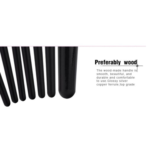 Mineral Makeup Brush Set 200g Red PU Leather Bag Copper Ferrule