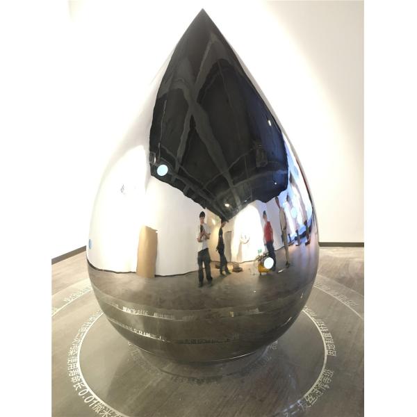 Custom Metal Outdoor Abstract Sculpture Stainless Steel Mirror Water Drop Sculpture