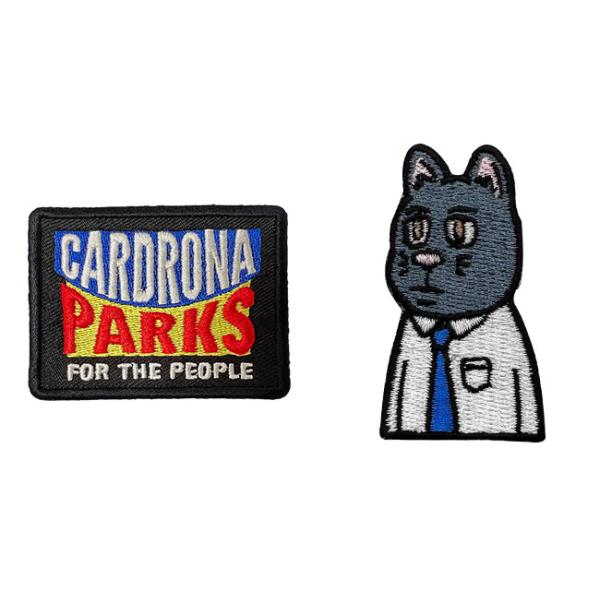 Милым ткань Twill заплаты г-на Волка 5 вышитая цветом изготовленная на заказ с границей вышивки