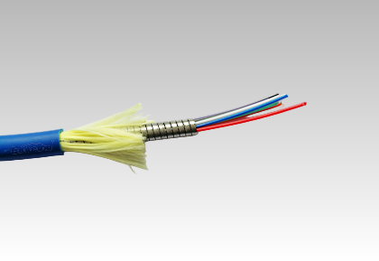 1 Core G652D G65A Spiral Armored Fiber Optic Cable Single Tube Tight Buffered