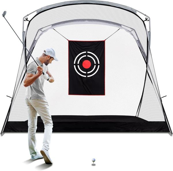 Golf Hitting Cage Practice Aid For Outdoor, Golf Practice Net, Hitting Aids Nets, Portable Golf Impact Nets Cages