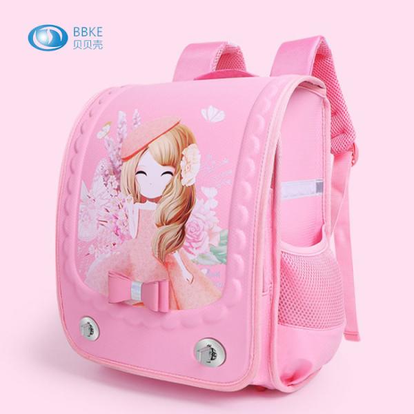 Pink EVA Tool Case With Zipper / Large Capacity Children School Bag
