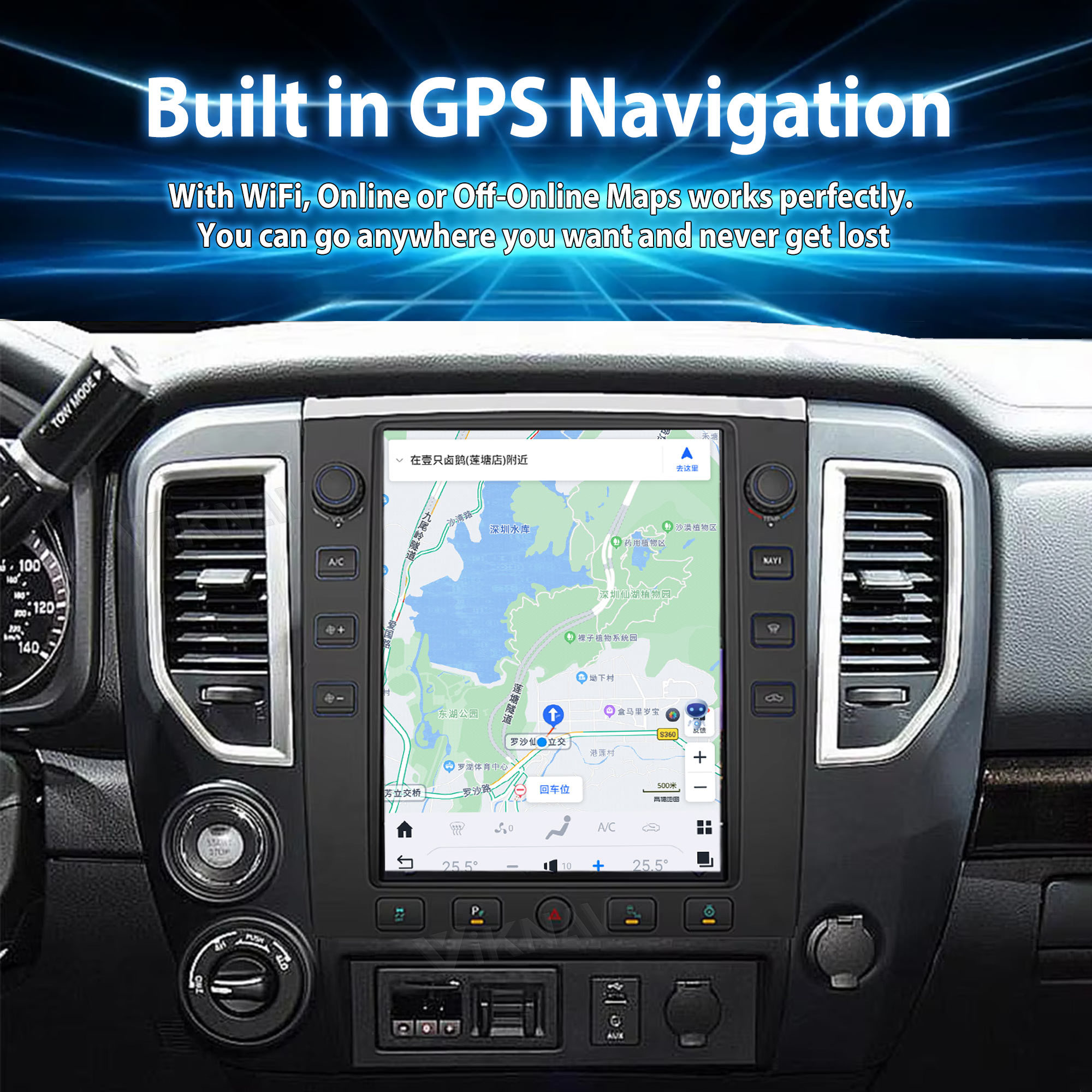 2016-2019 Viknav Android Nissan Titan Радио мультимедийный проигрыватель 12,1 дюйма