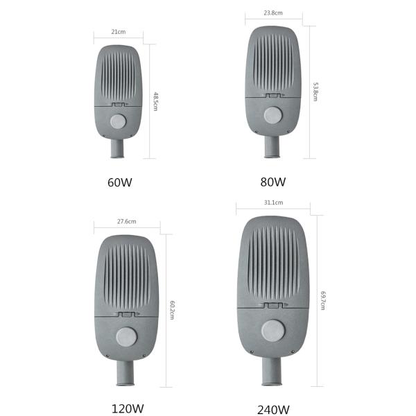 IP65 Smart LED City Street Lights 150lm/ W To 160lm/ W Aluminum Heat Sink