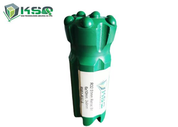 Top Hammer Drilling Tools R32 51mm Retrac Body Flat Face Spherical Button Drill Bit