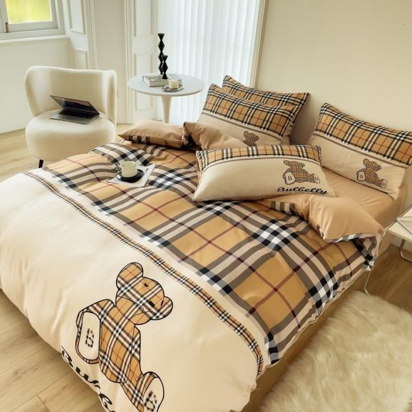 Cubierta de edredón de red de tamaño doble, sábanas de cama, ropa de cama, 4 en 1 de algodón cepillado, no desechable